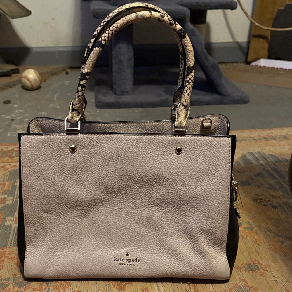 Kate Spade Cream and Black Satchel